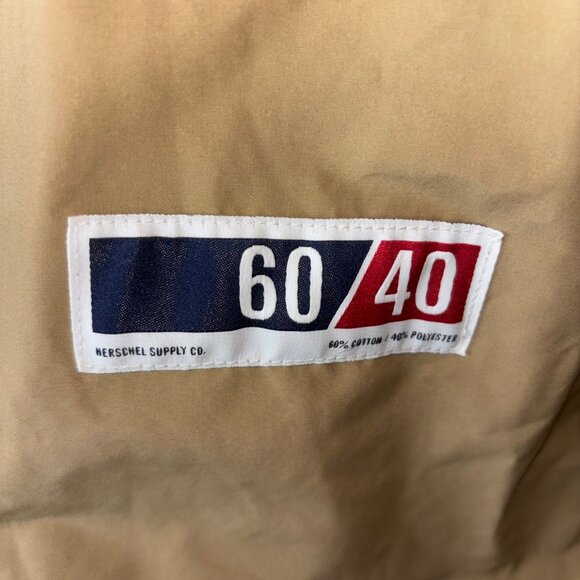 Herschel Supply Co Men's Snap Closure Jacket Size M Beige Khaki Cotton Blend - Picture 7 of 13
